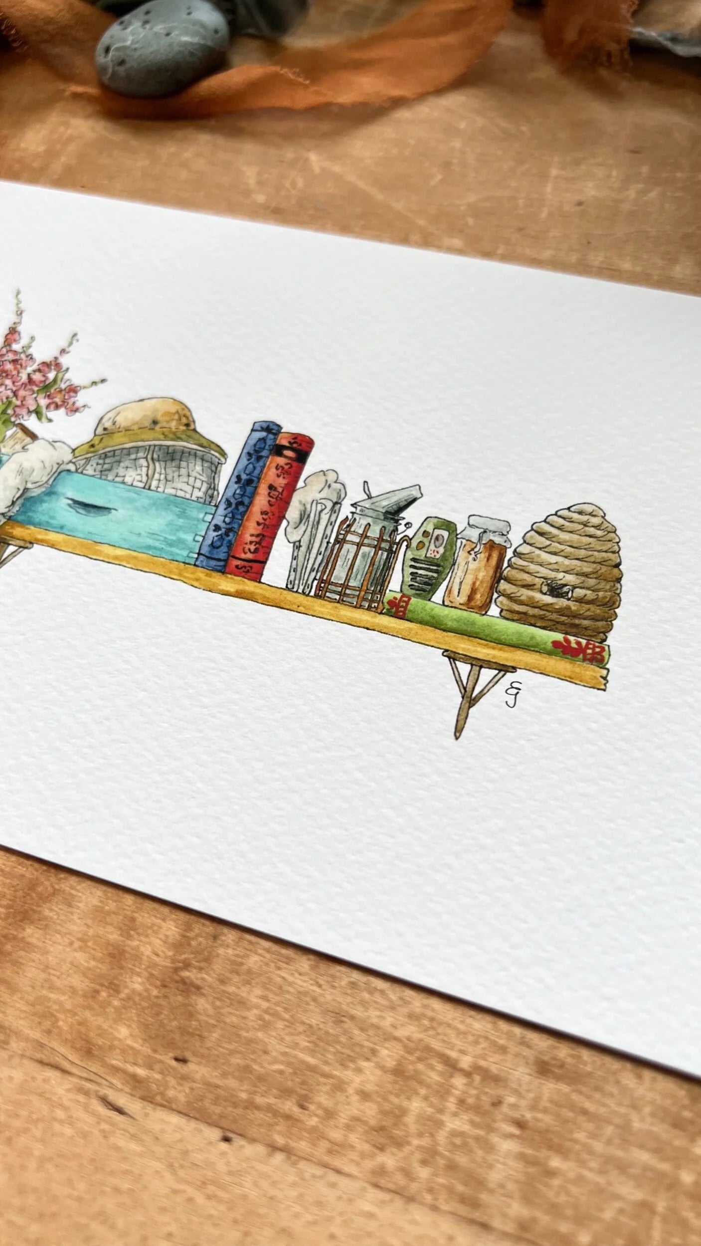 The Mini Beekeeper's Shelf Giclée Print