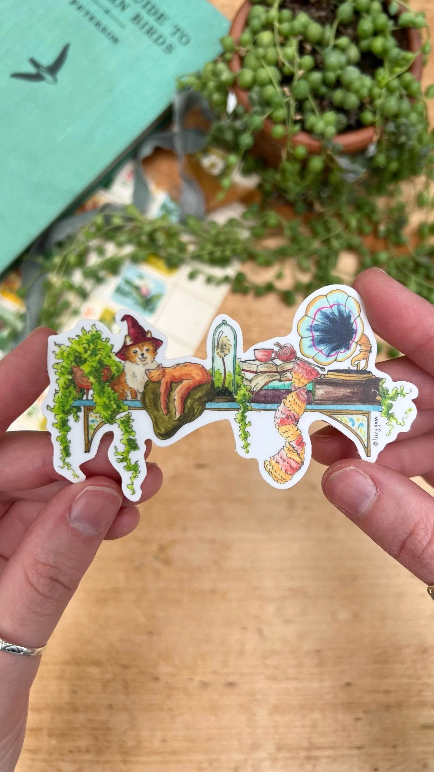 The Mini Hedge Witch's Shelf Sticker