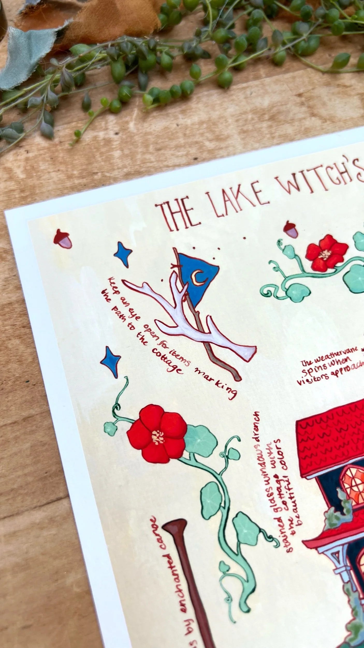 The Lake Witch's Cottage Field Report Giclée Print