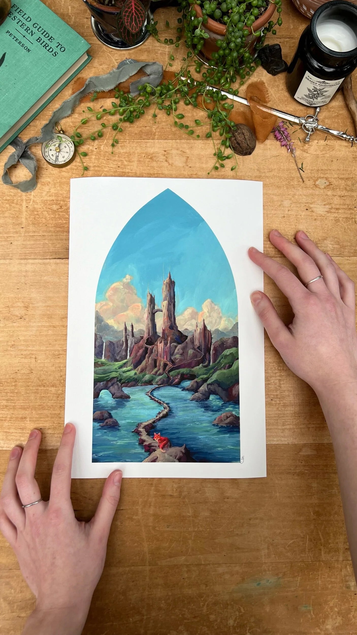 Fox and Castle - Magic of Books Print