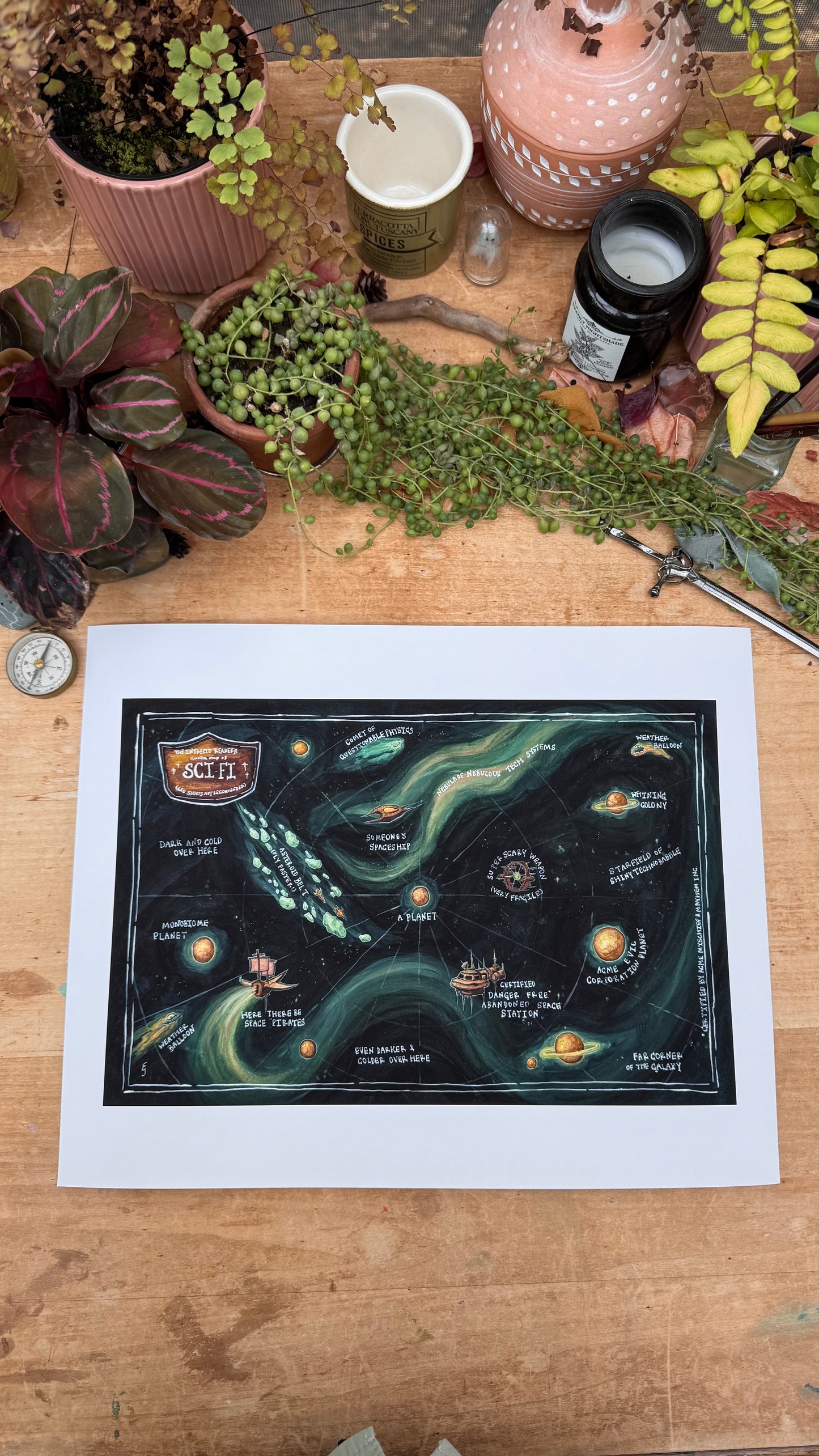 Dubious Map of Sci-Fi Print