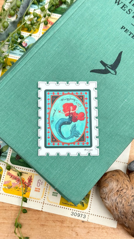 Mermaid Missives Stamp Sticker