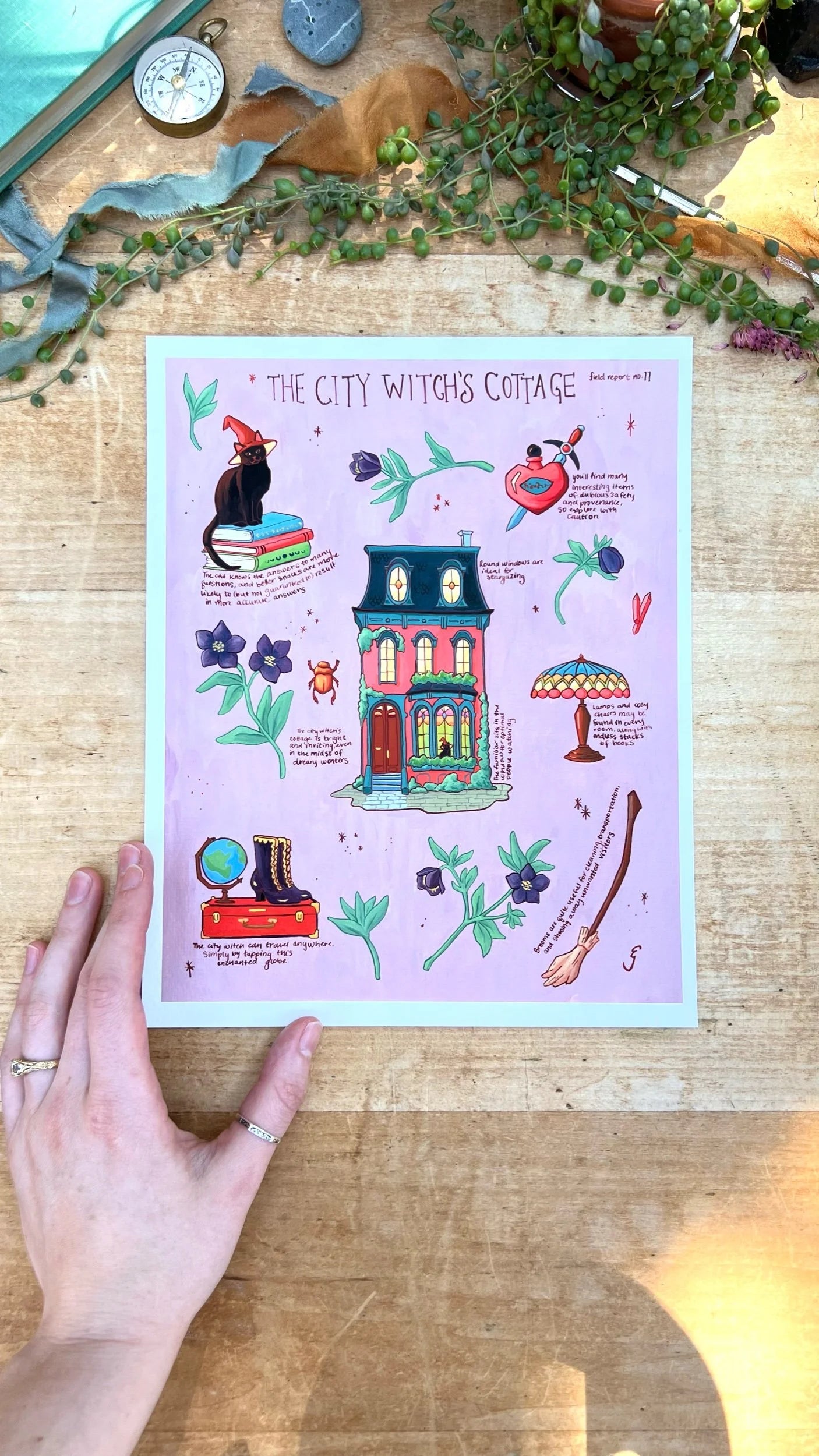 The City Witch's Cottage Field Report Giclée Print