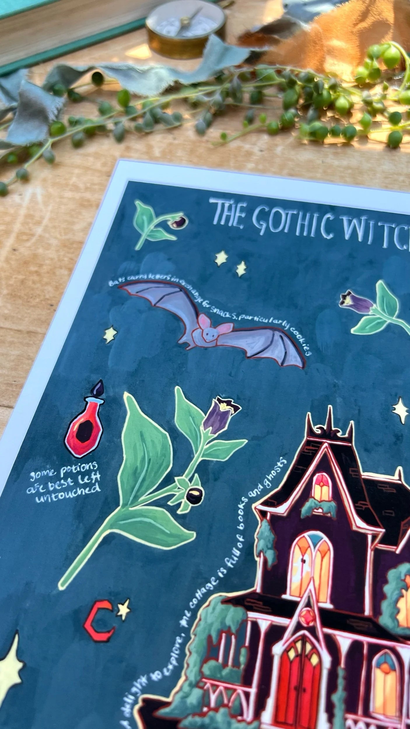 The Gothic Witch's Cottage Field Report Giclée Print