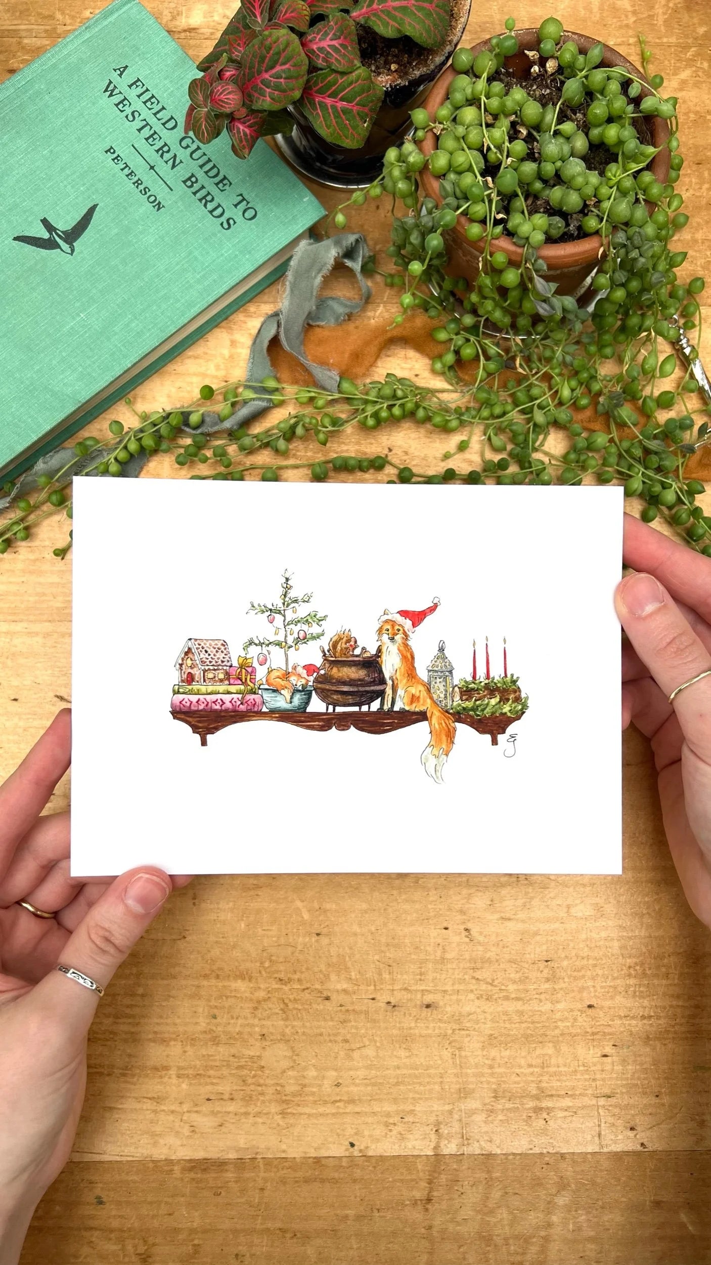 The Mini Christmas Witch's Shelf Giclée Print