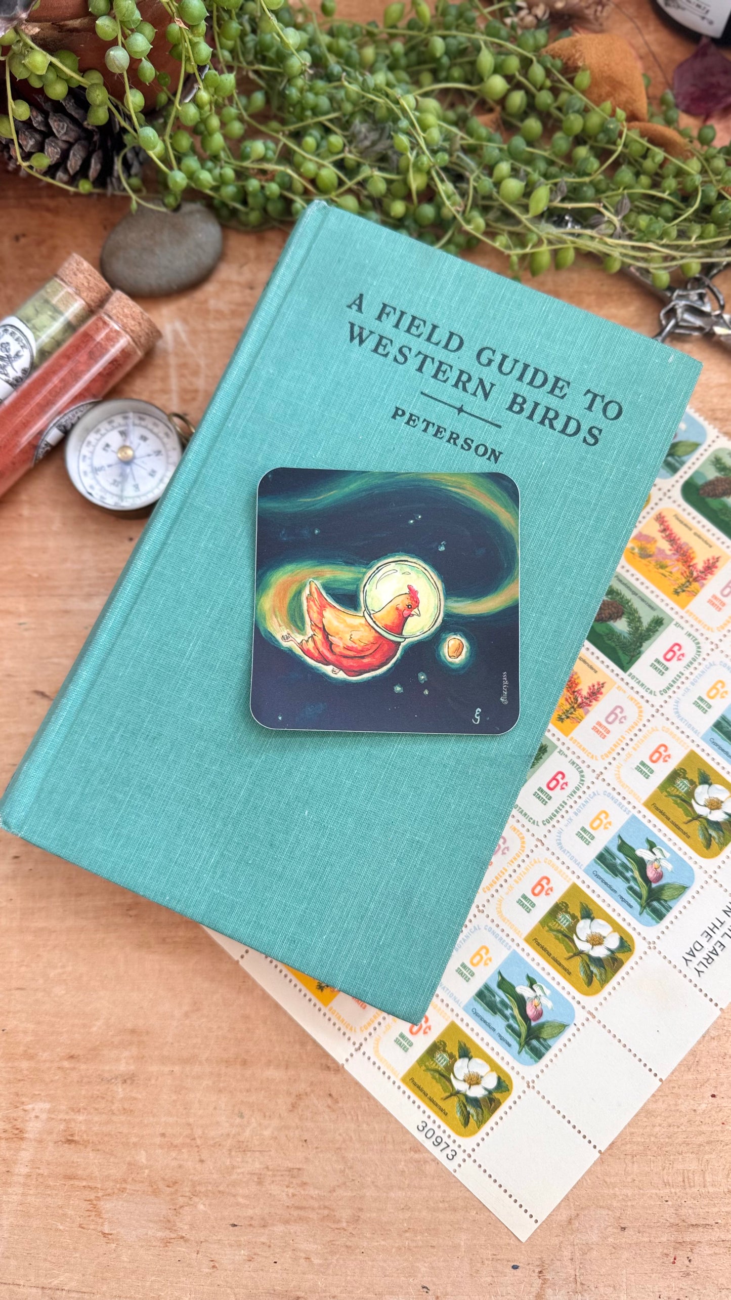 Space Chicken Sticker