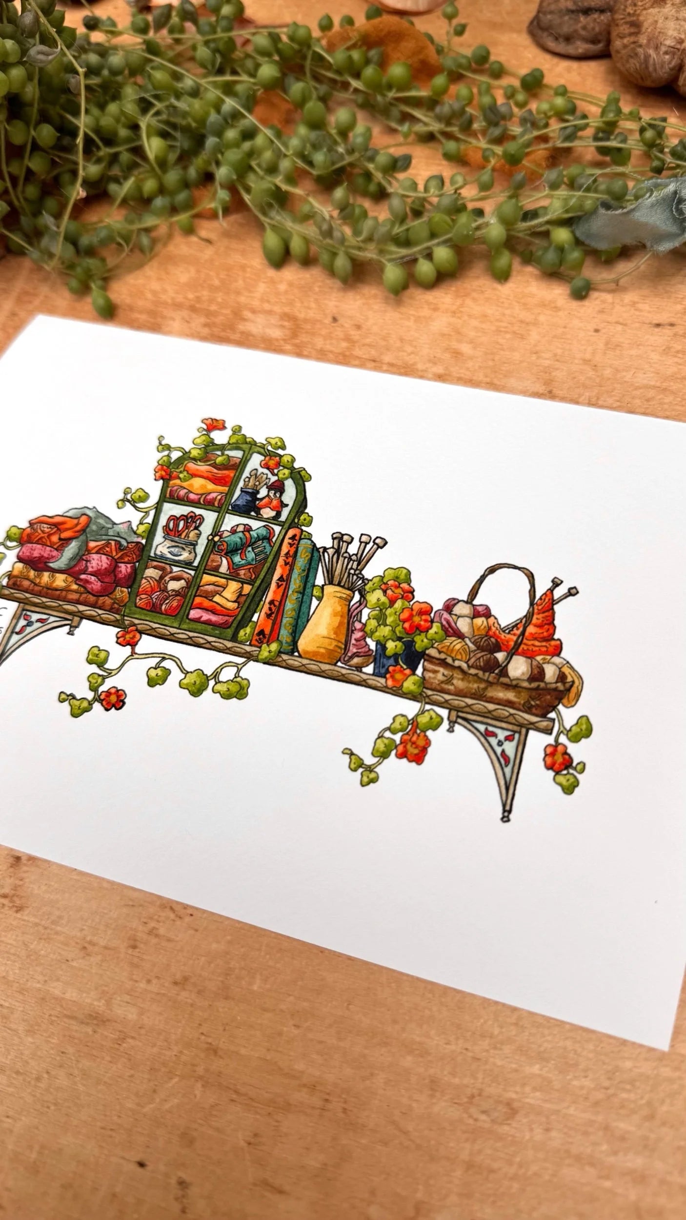 The Mini Fiber Artist's Shelf Giclée Print