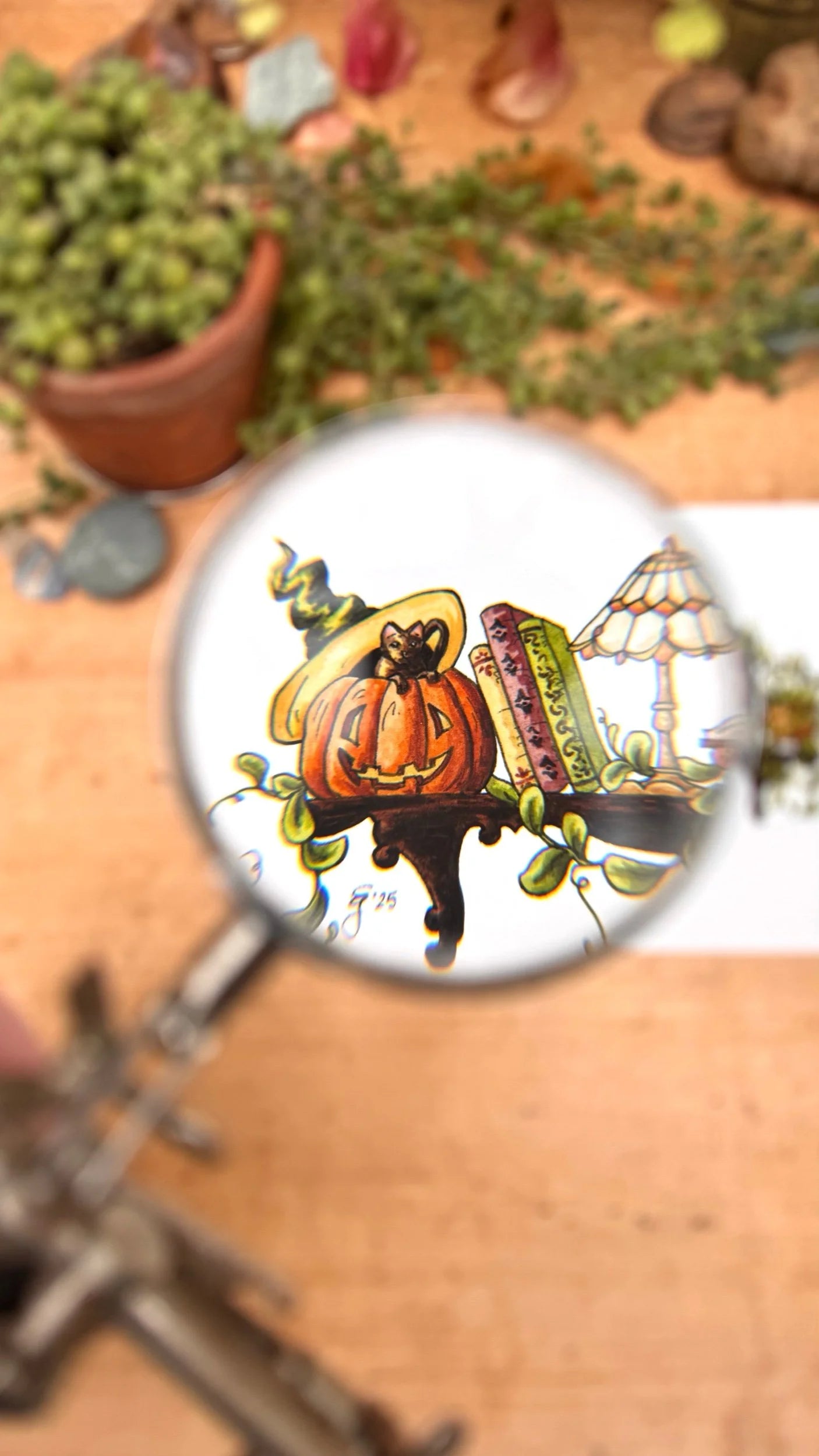 The Mini Autumn Witch's Shelf Giclée Print