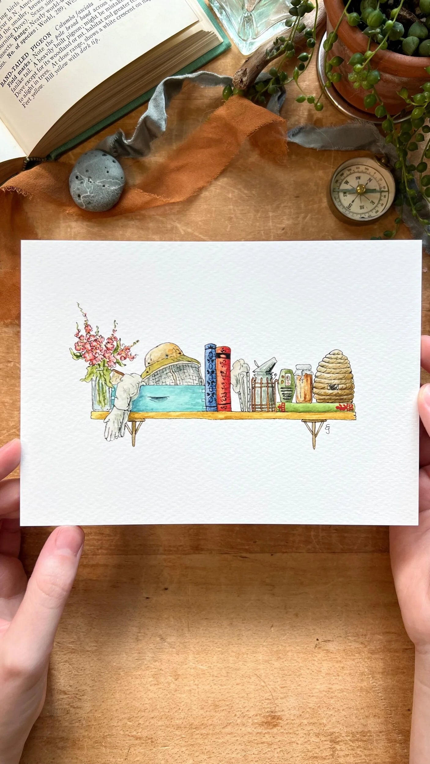 The Mini Beekeeper's Shelf Giclée Print