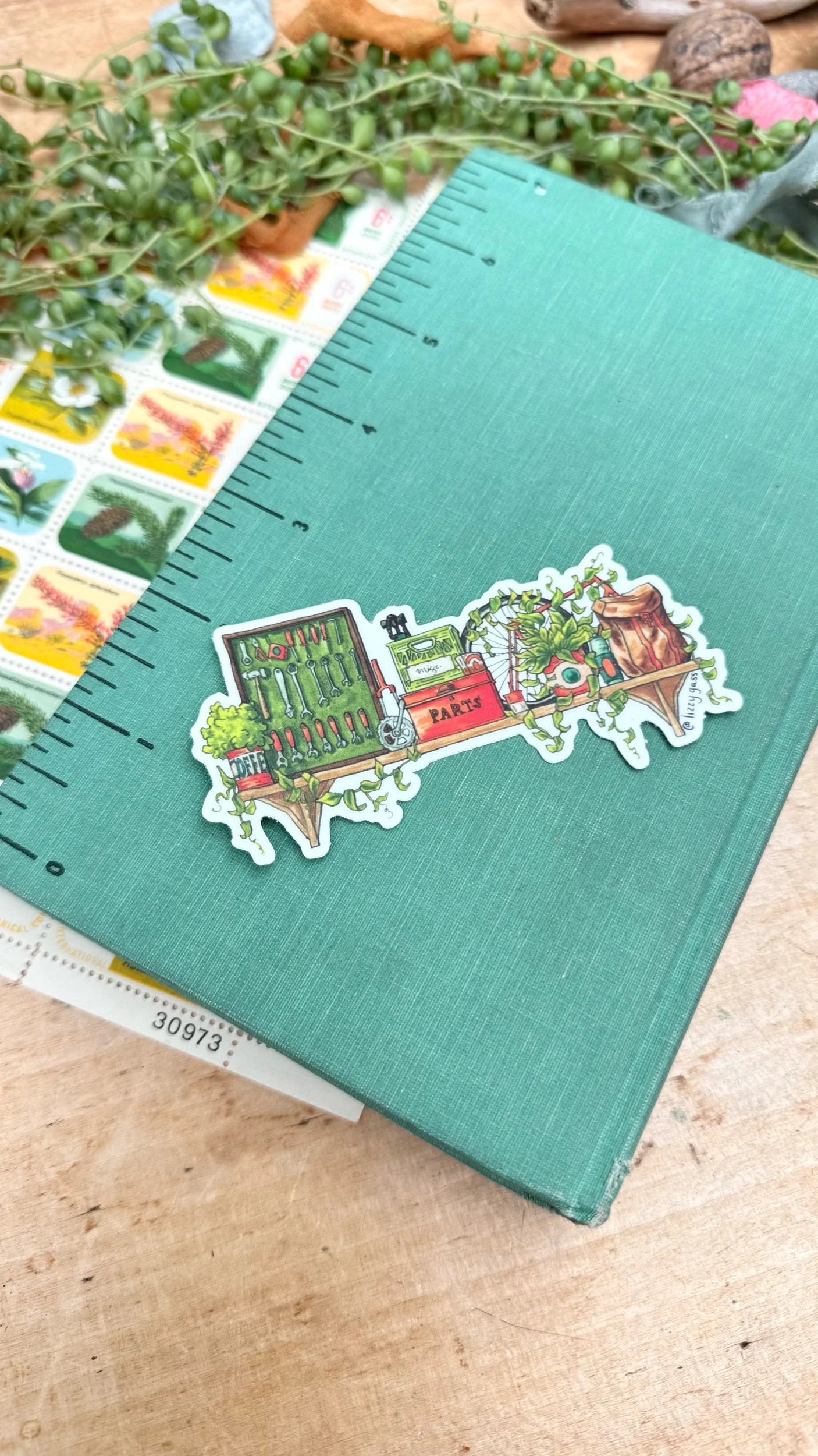 The Mini Cyclist's Shelf Sticker