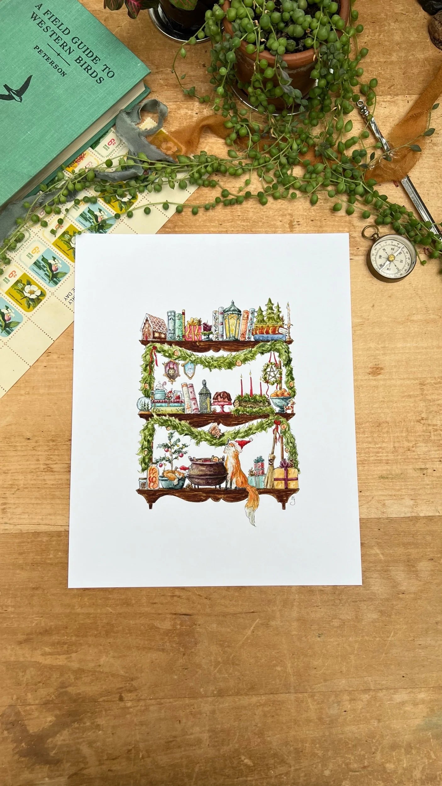 The Christmas Witch's Shelves Giclée Print