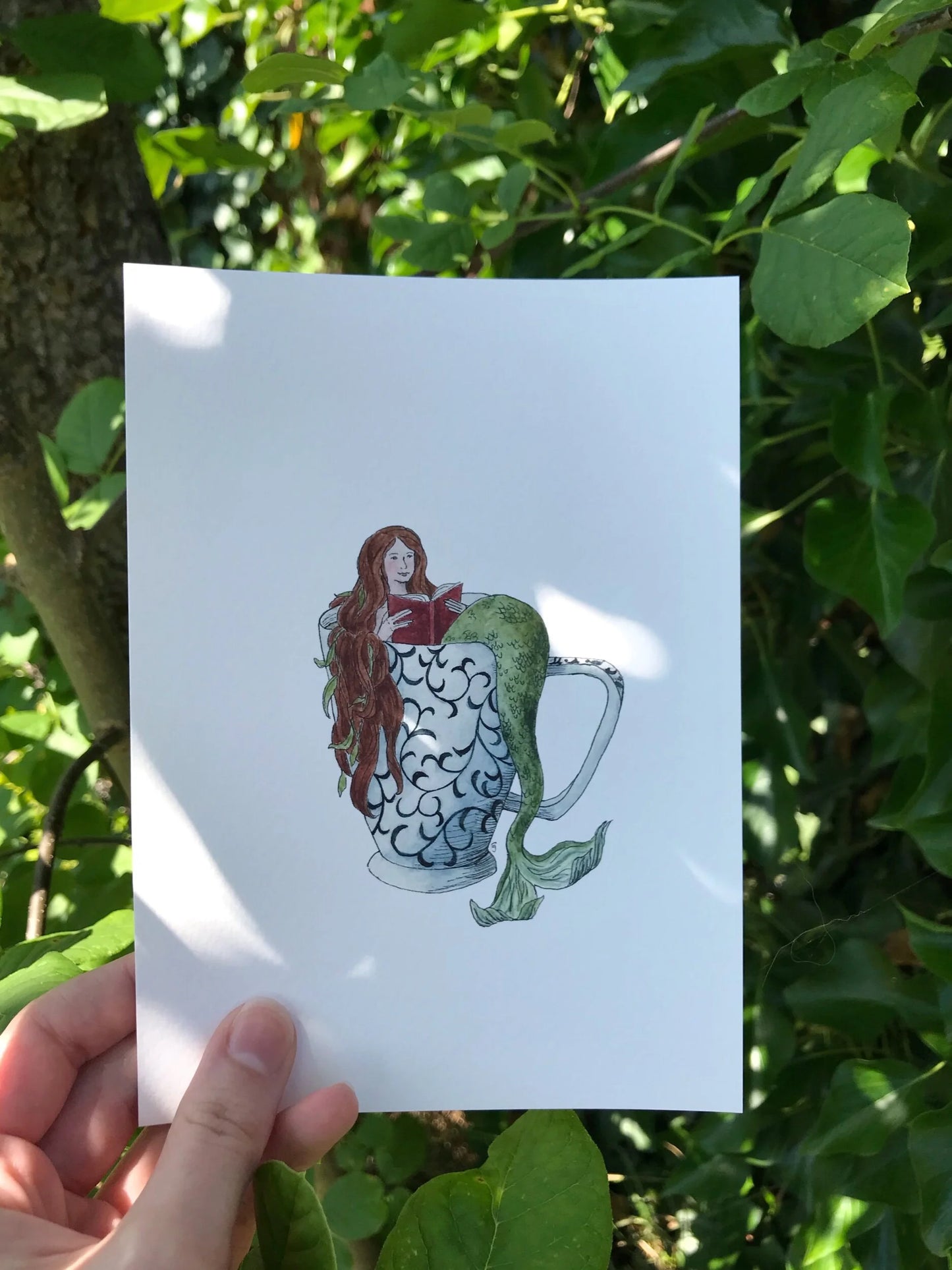 Mermaid in a Teacup Giclée Print