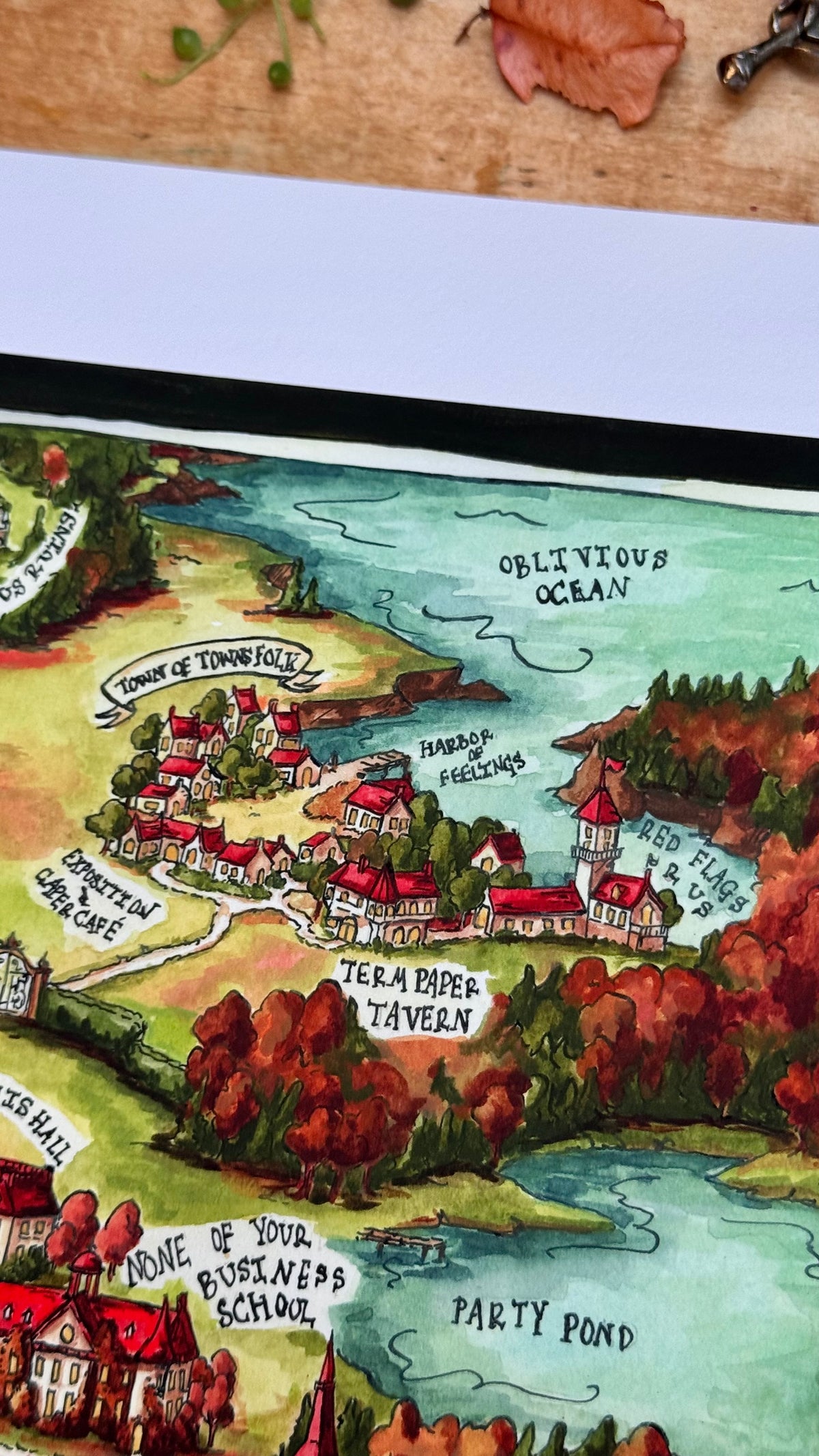 Dubious Map of College Romance Print