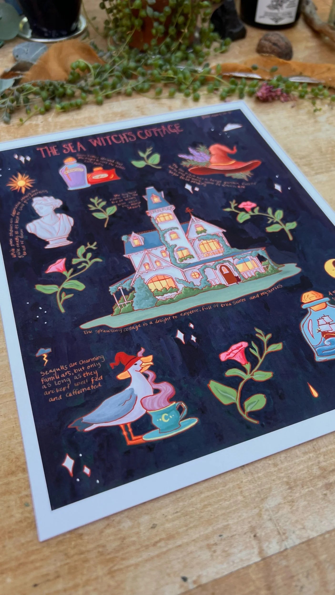 The Sea Witch's Cottage Field Report Giclée Print