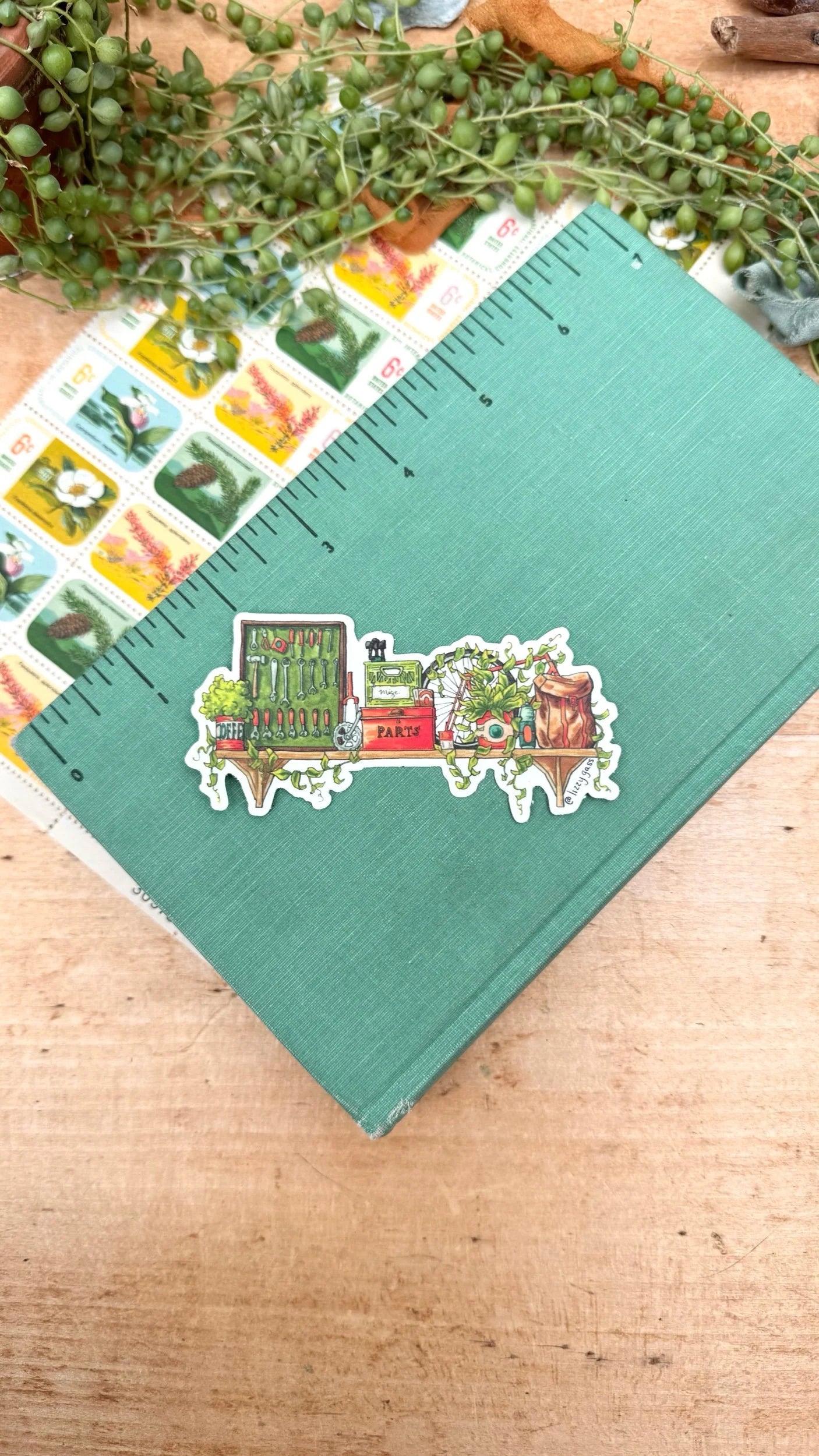 The Mini Cyclist's Shelf Sticker