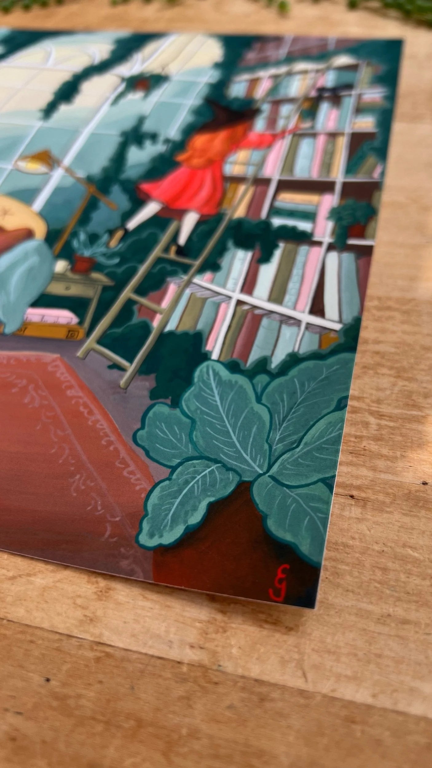 Library Ladder Print