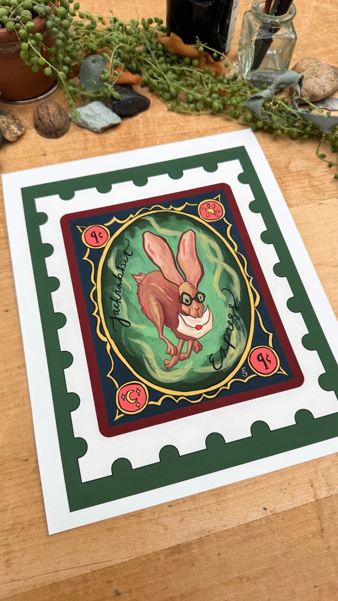 Jackrabbit Express Stamp Print