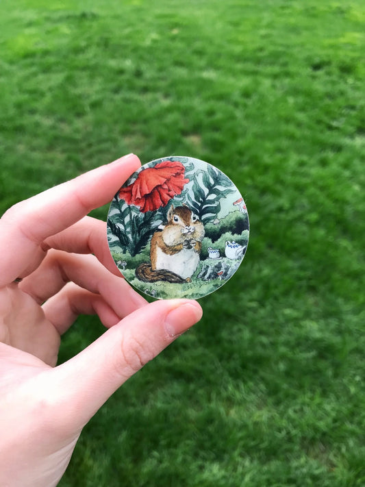 Poppy + Chipmunk Teatime Sticker