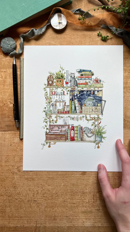 The Inventor's Shelves Giclée Print