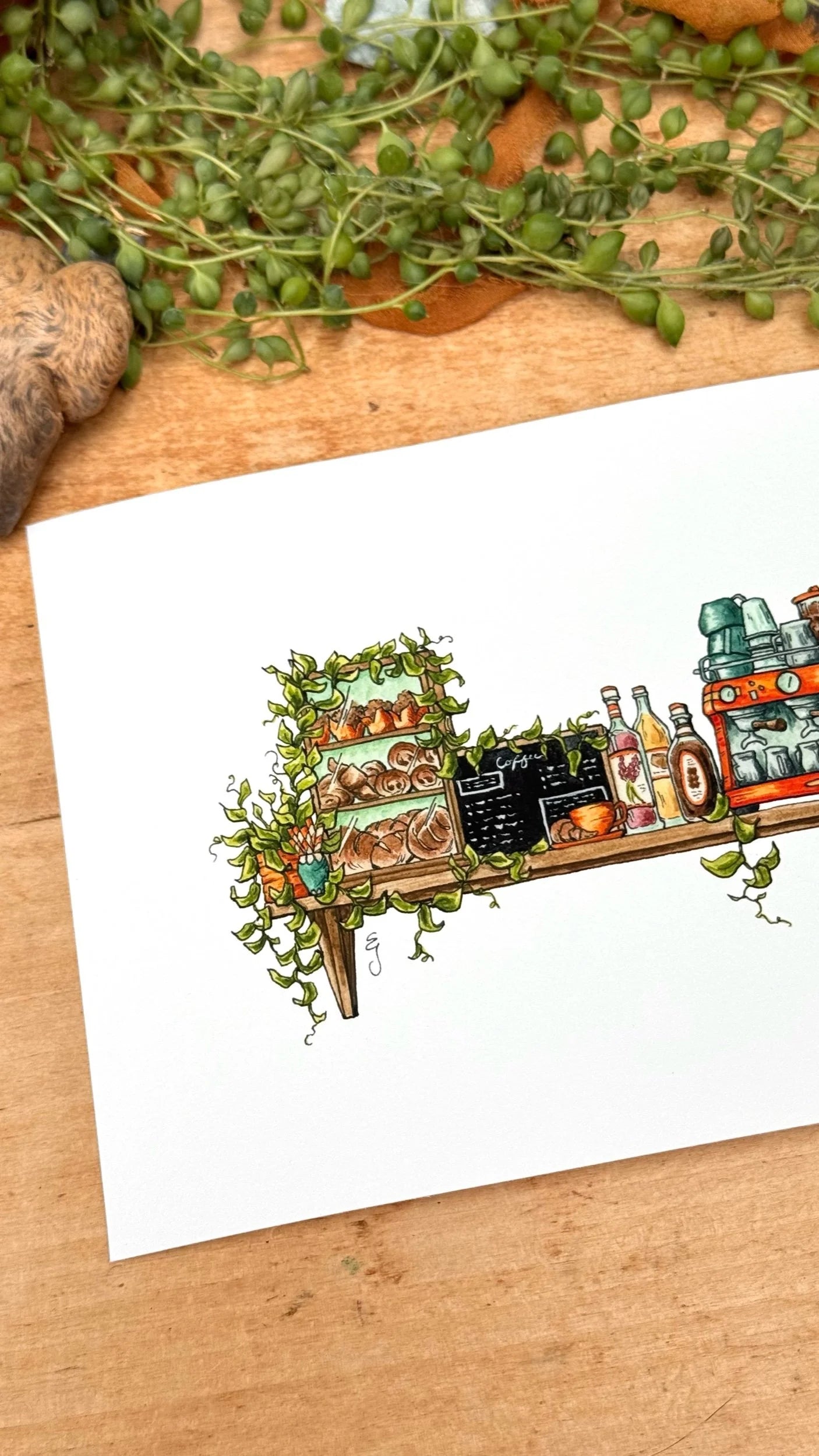The Mini Barista's Shelf Giclée Print