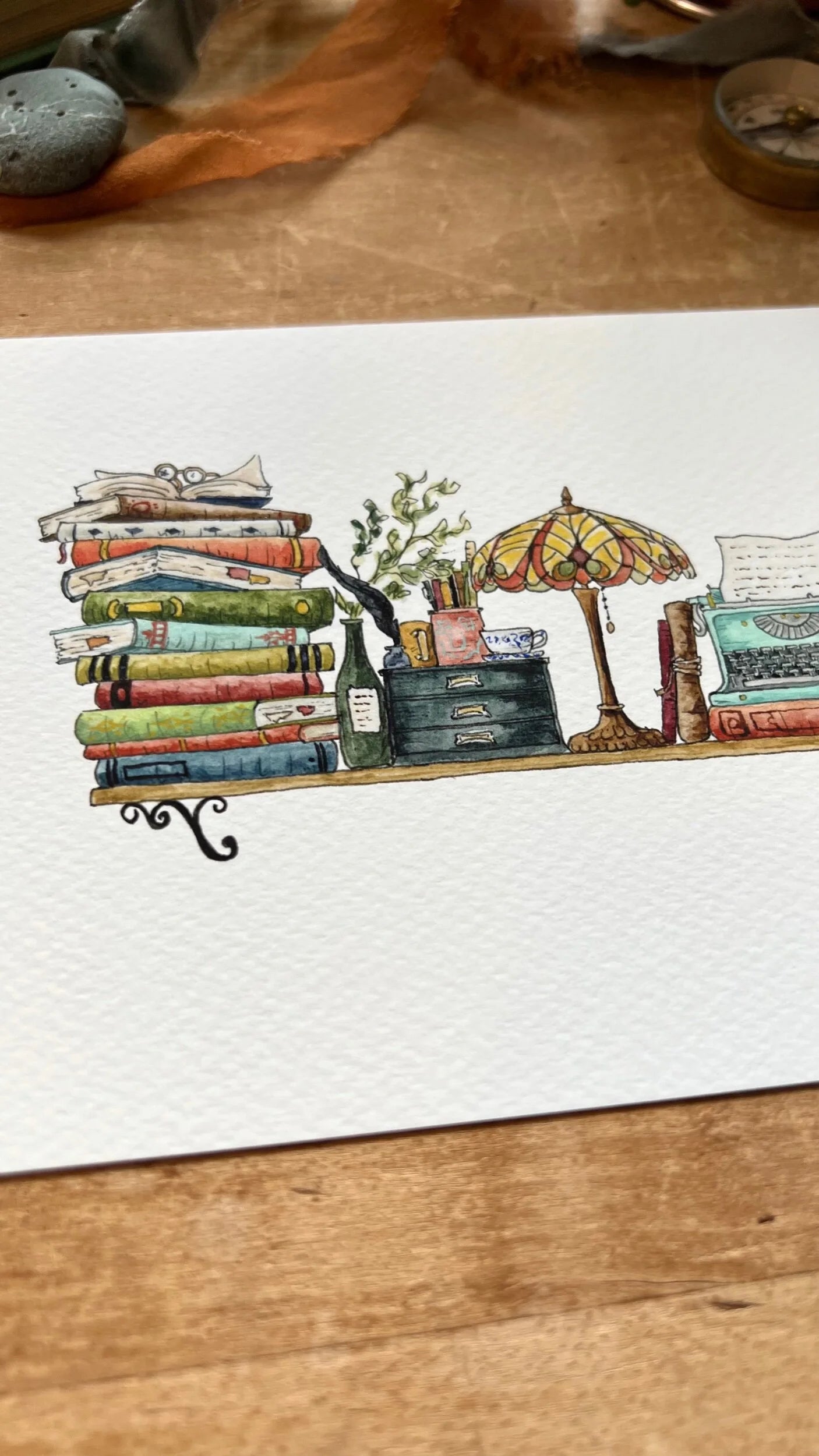 The Mini Writer's Shelf Giclée Print