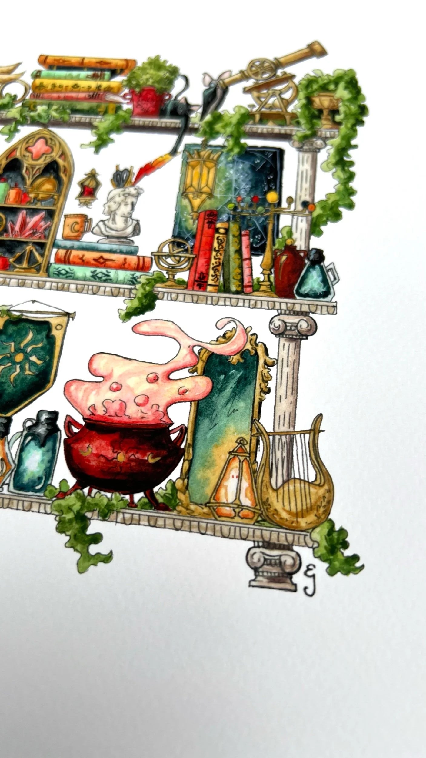 The Celestial Witch's Shelves Giclée Print