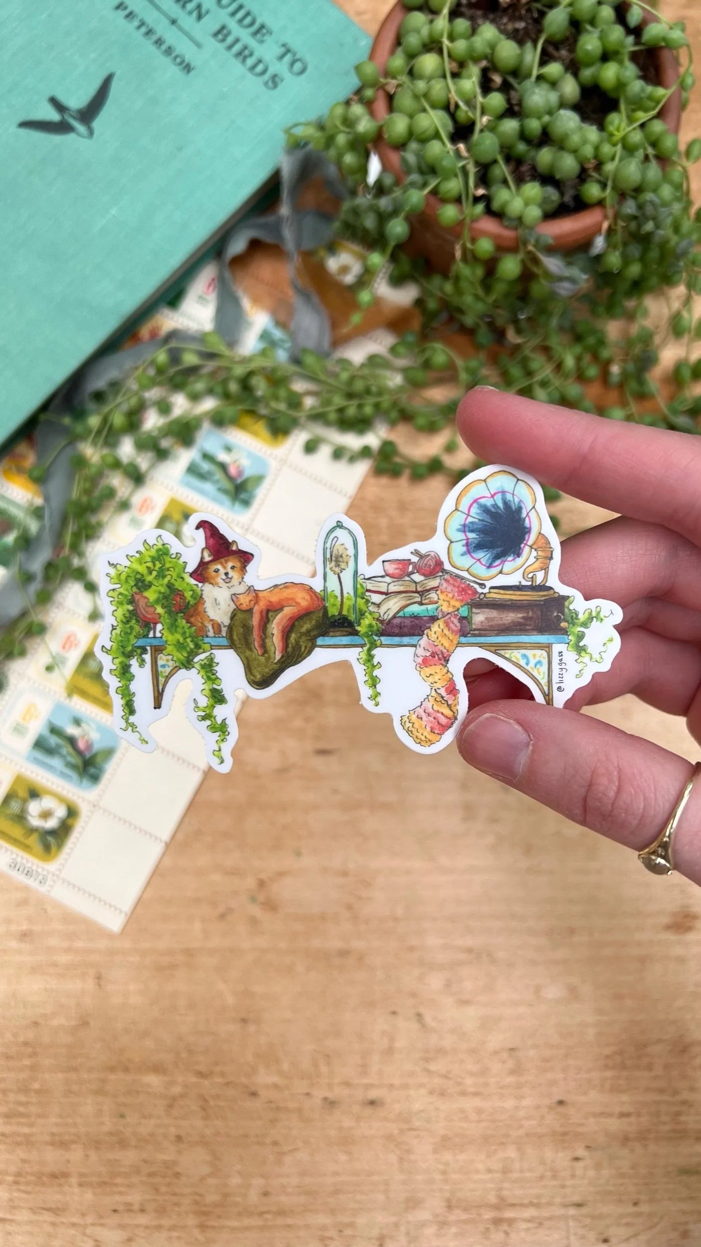 The Mini Hedge Witch's Shelf Sticker