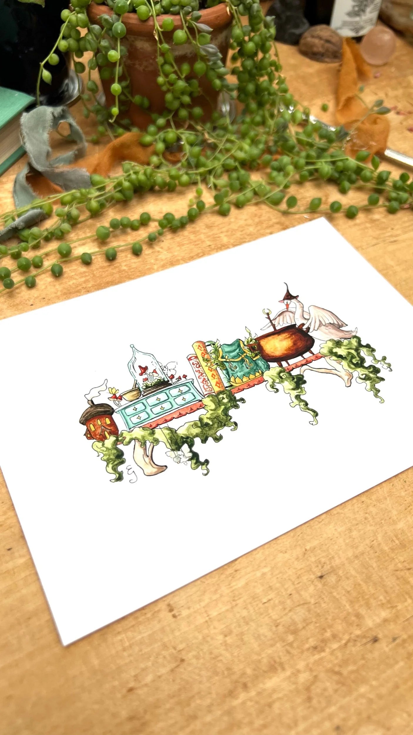 The Mini Fairy Witch's Shelf Giclée Print