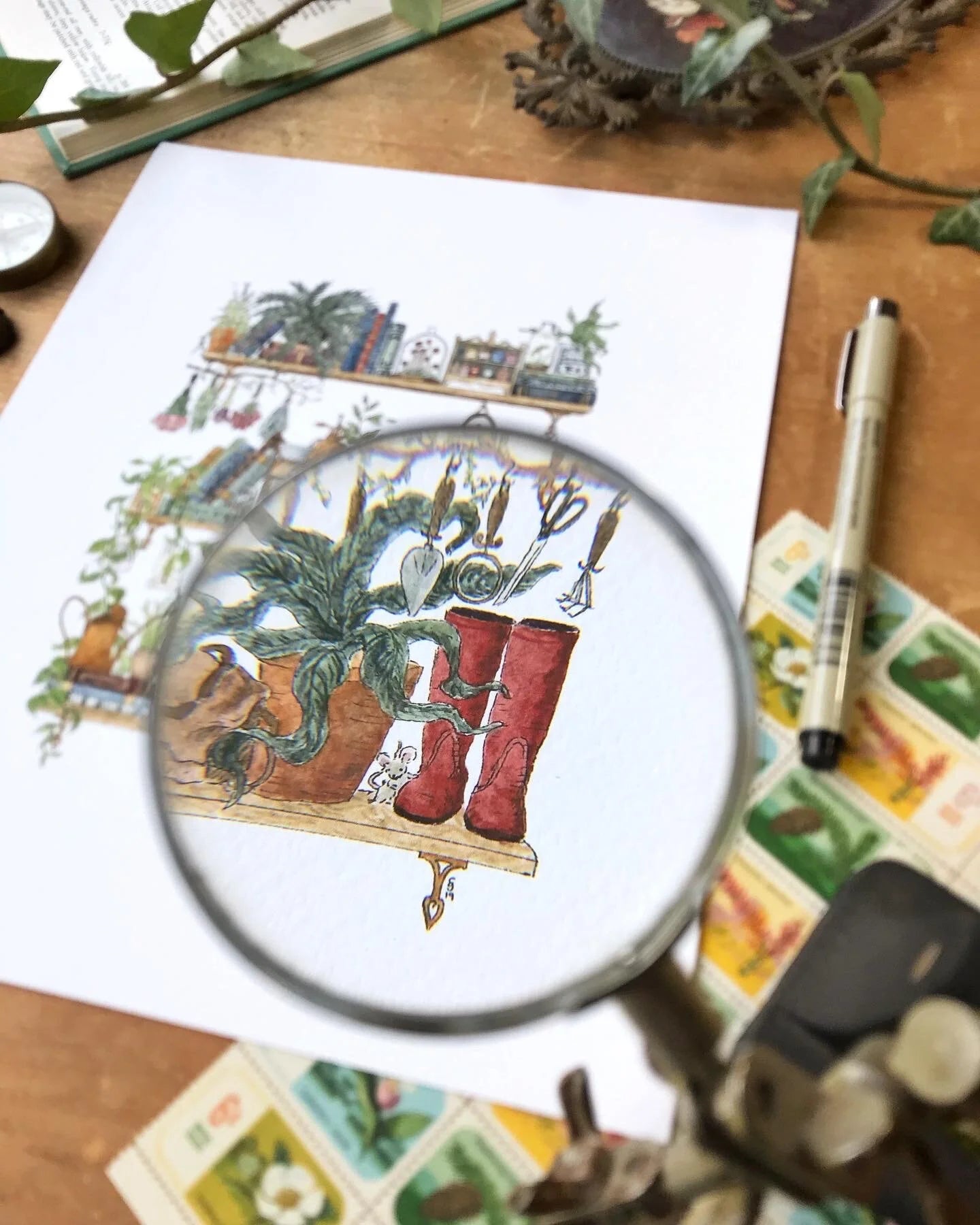 The Botanist's Shelves Giclée Print