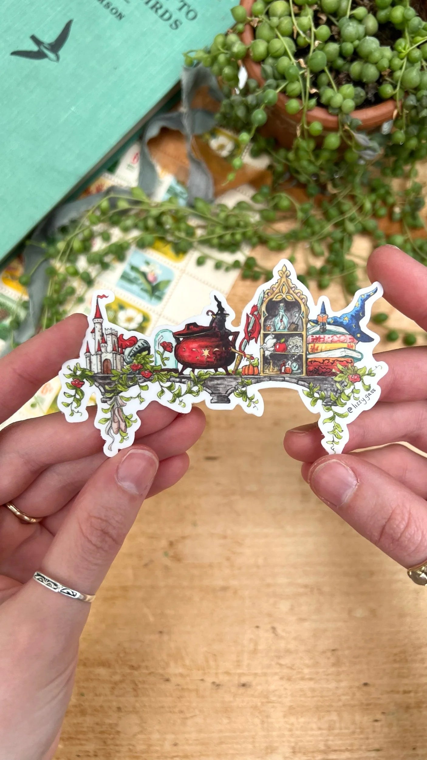 The Mini Storybook Witch's Shelf Sticker