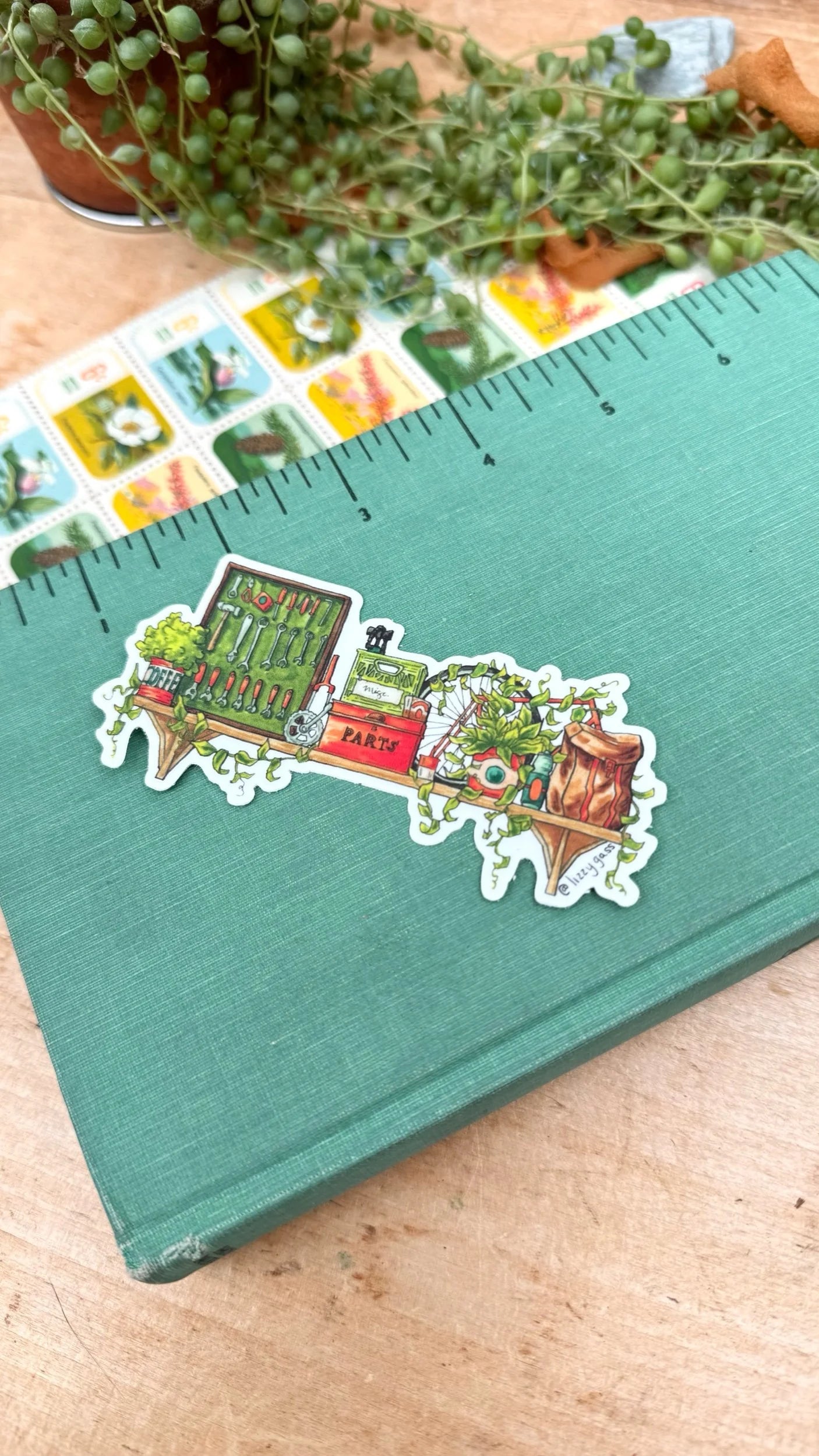 The Mini Cyclist's Shelf Sticker