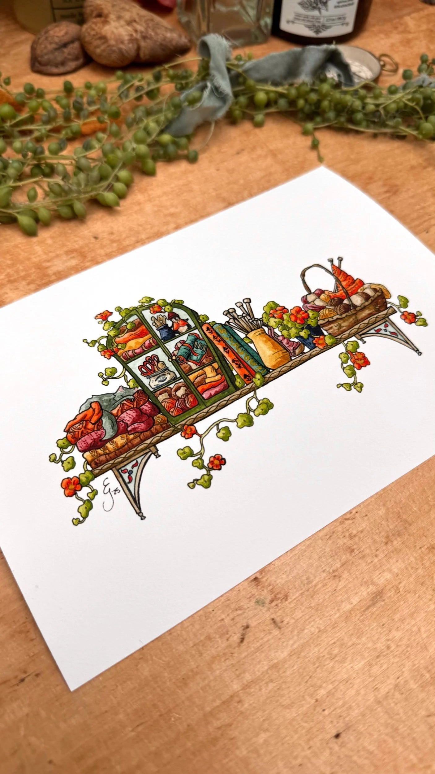 The Mini Fiber Artist's Shelf Giclée Print