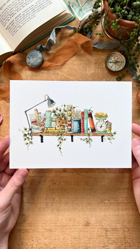 The Mini Potter's Shelf Giclée Print