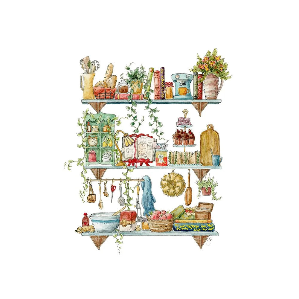 The Baker's Shelves Giclée Print
