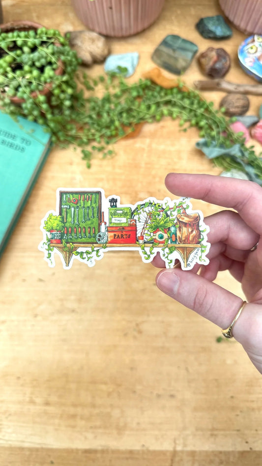 The Mini Cyclist's Shelf Sticker