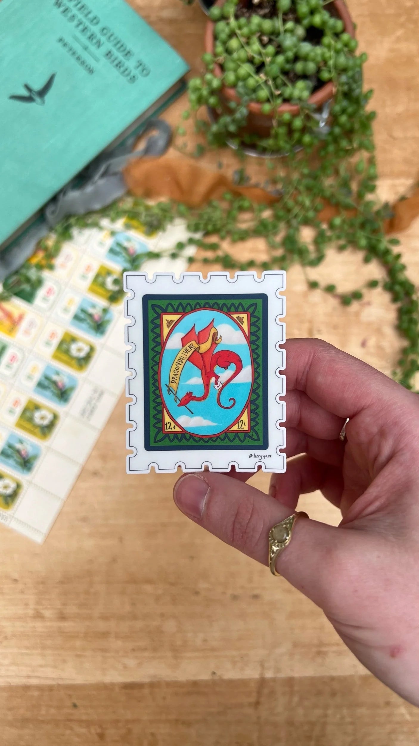 Dragon Delivery Stamp Sticker