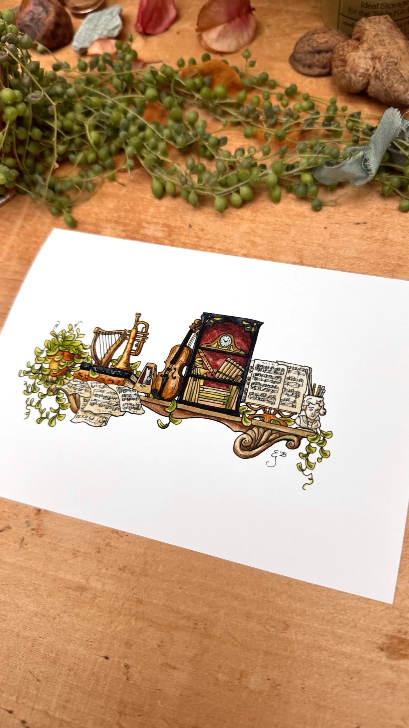 The Mini Musician's Shelf Giclée Print