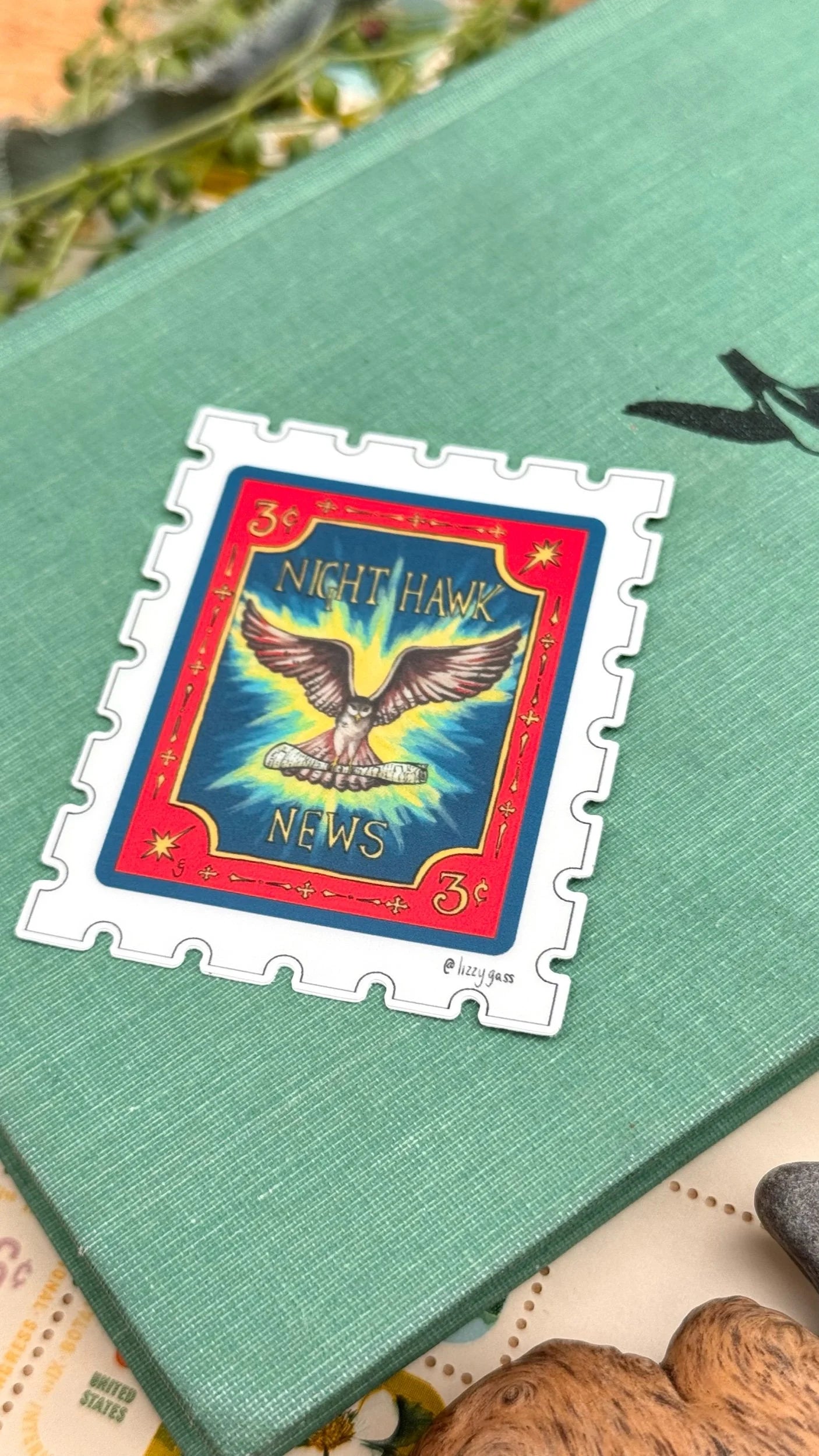 Night Hawk News Stamp Sticker