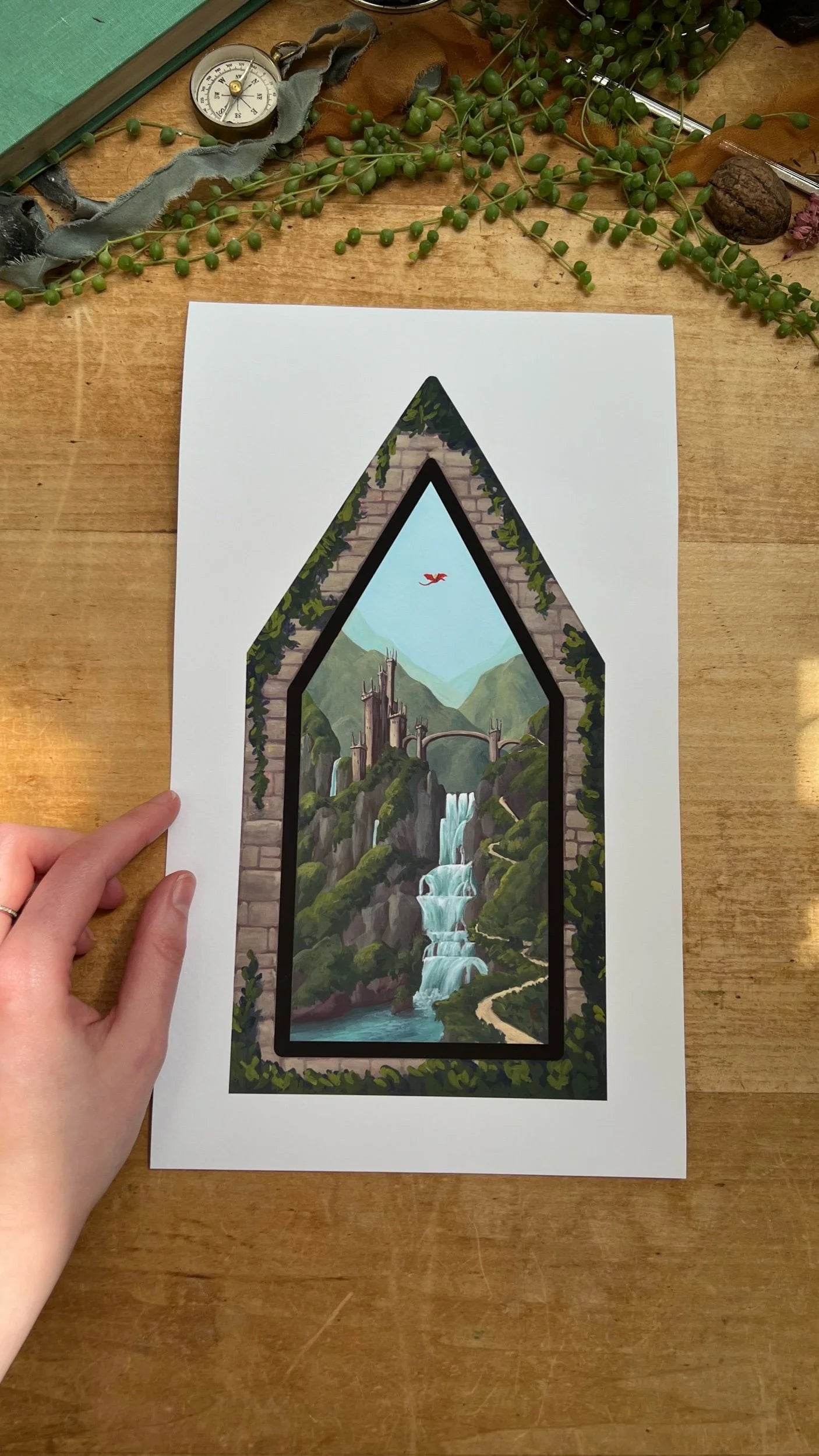 Castle Path - Enchanted Library Print