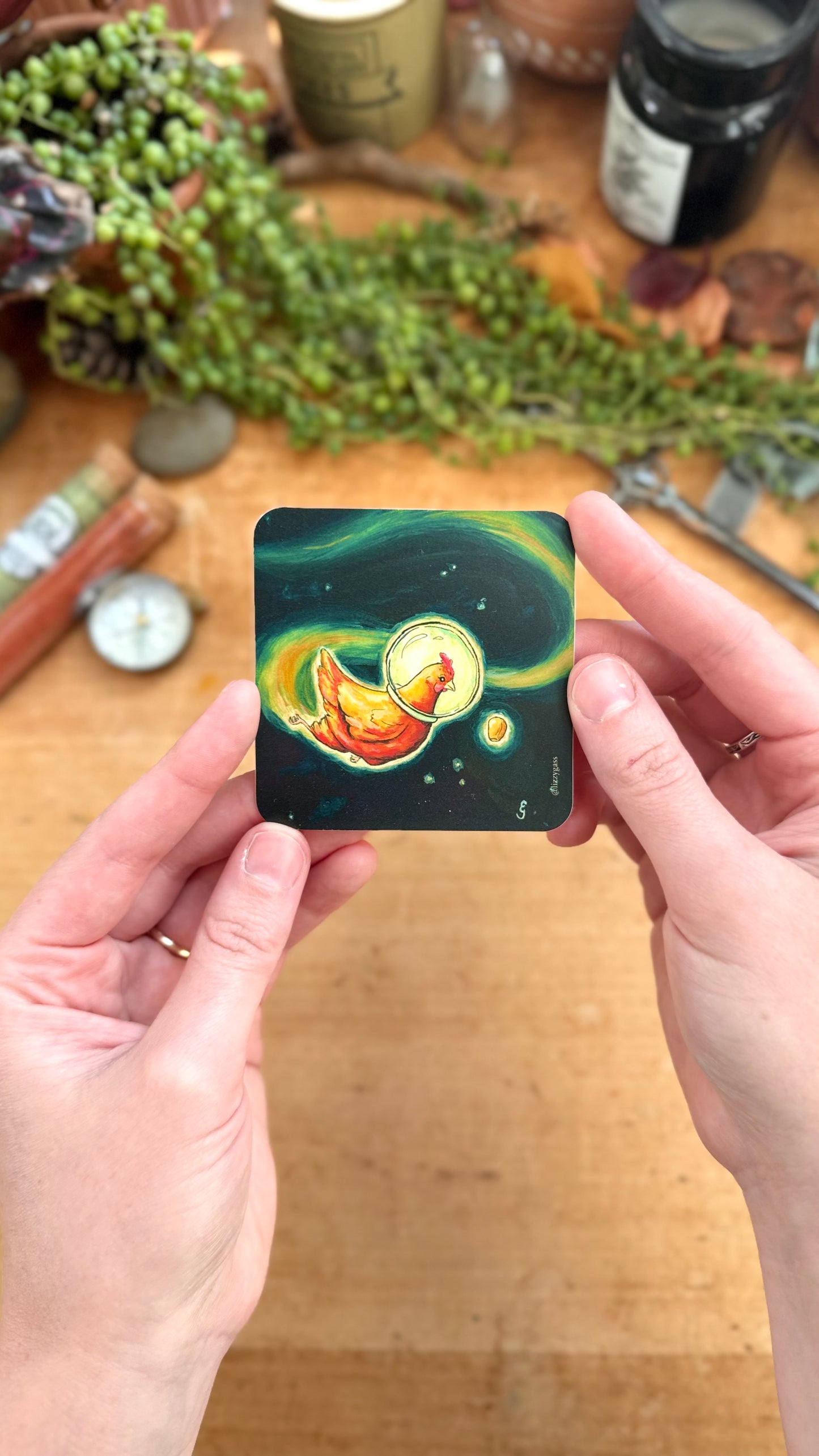 Space Chicken Sticker