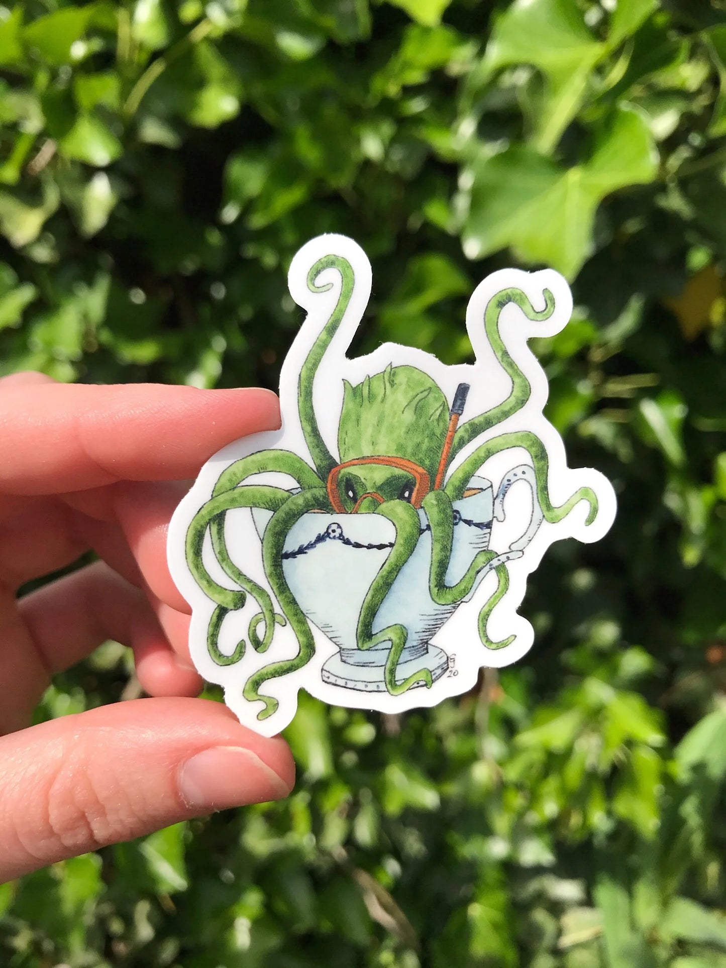 Kraken in a Teacup Sticker