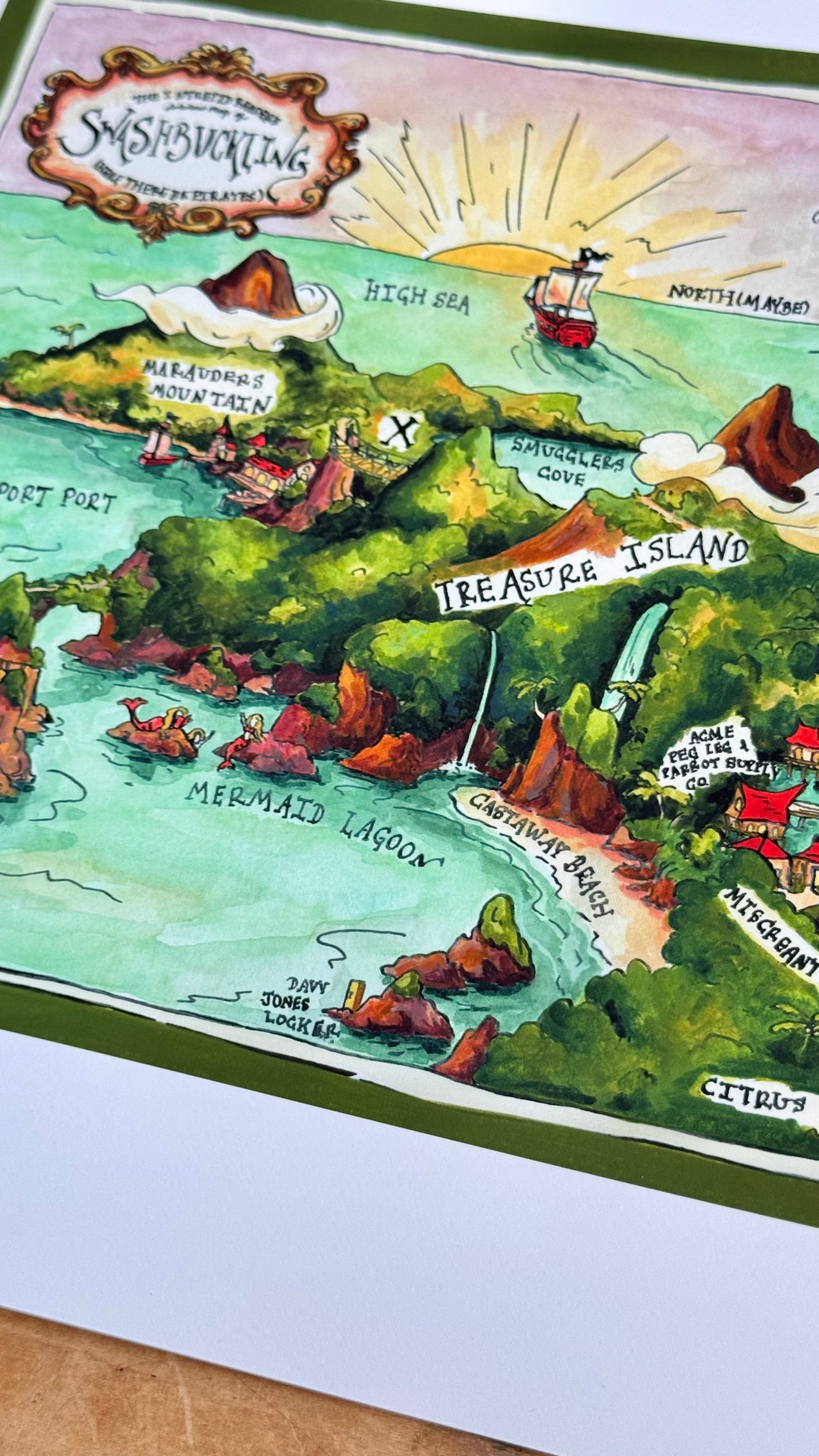 Dubious Map of Swashbuckling Print