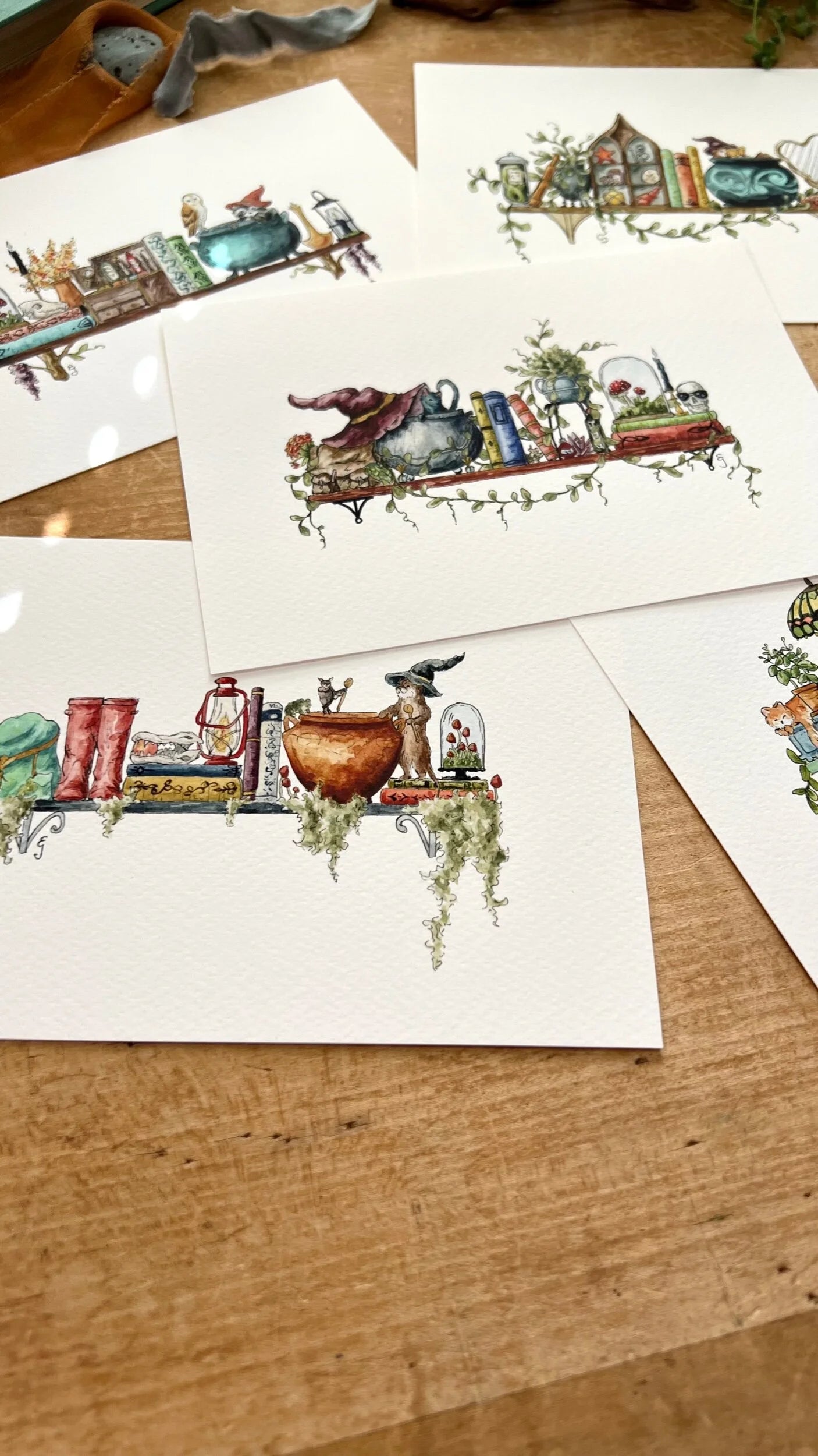 Mini Witches Shelves Giclée Print Bundle, Vol. 1