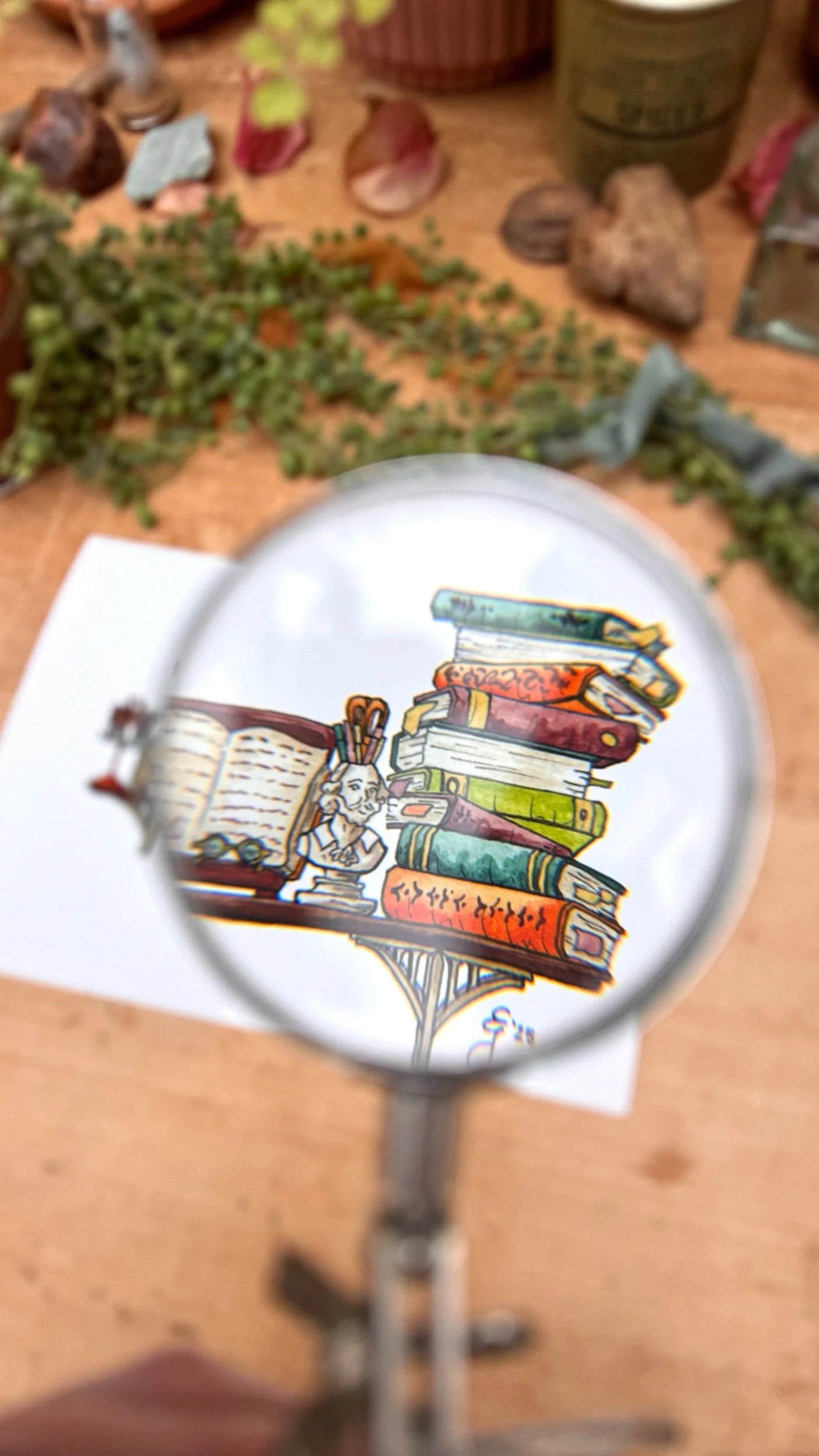 The Mini Librarian's Shelf Giclée Print