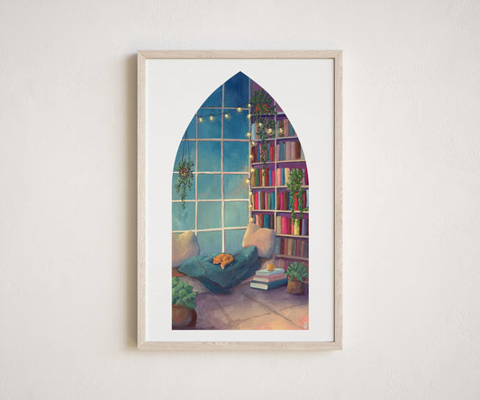 Window Seat - Magic of Books Print
