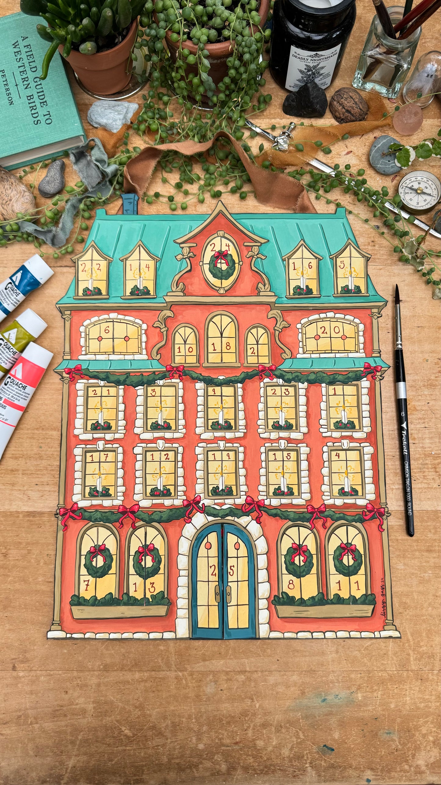 LINE ART VERSION - Christmas Advent Calendar Kit