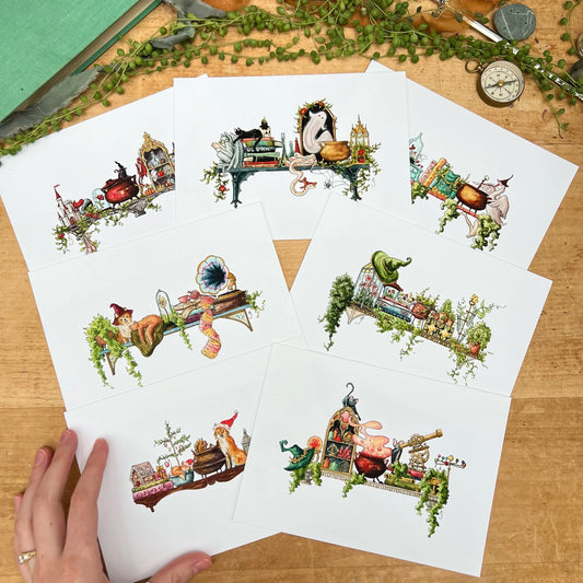 Mini Witches Shelves Giclée Print Bundle, Vol. 2