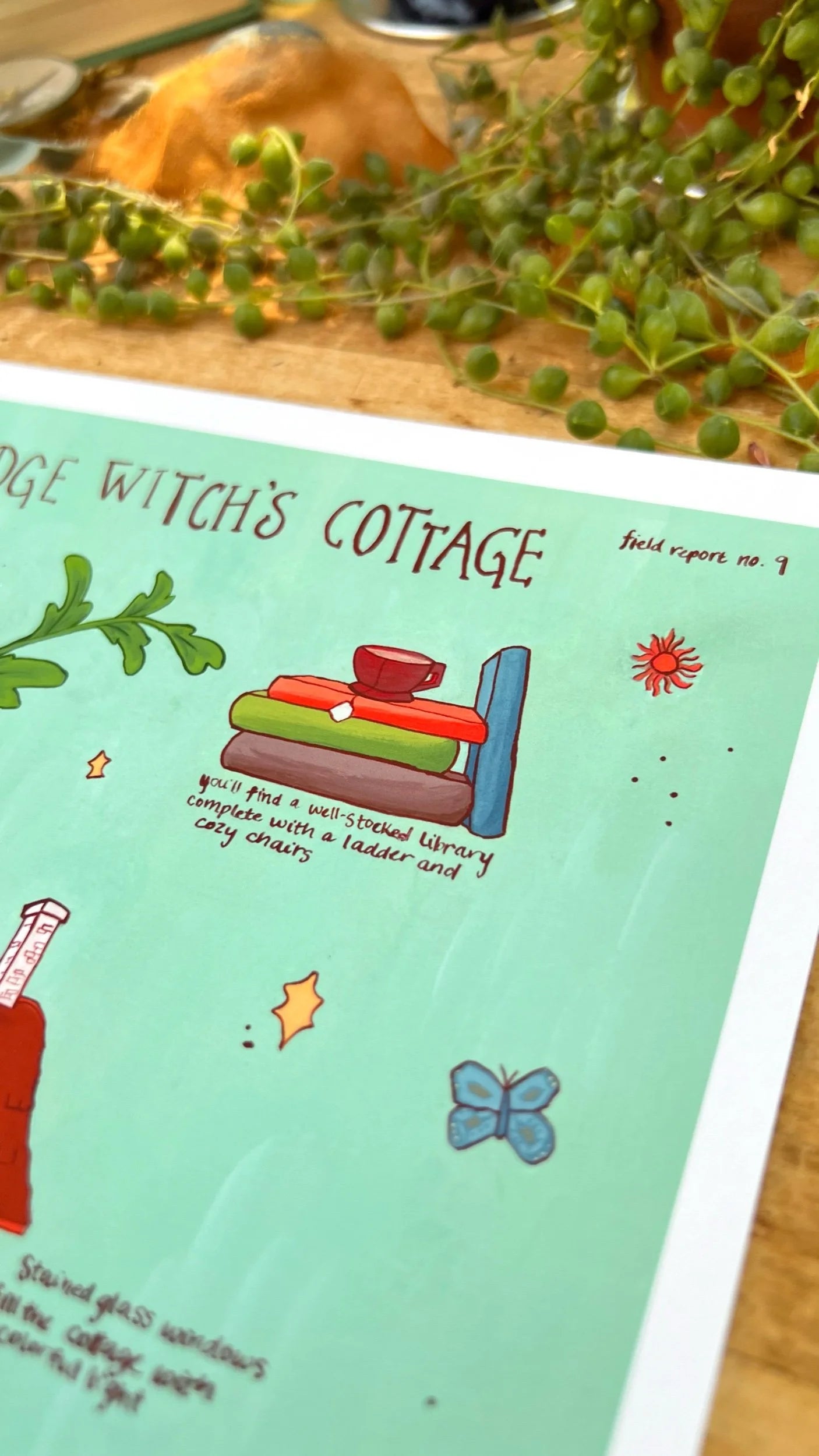 The Hedge Witch's Cottage Field Report Giclée Print