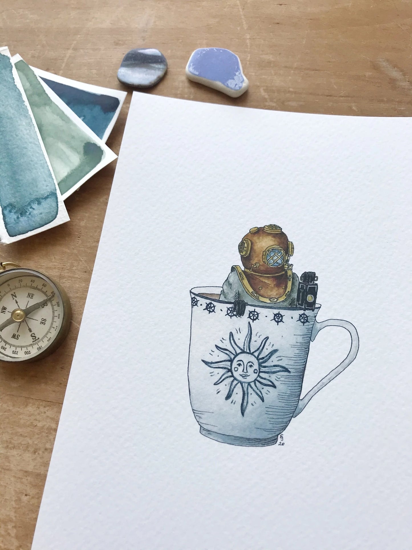 20,000 Leagues Under the Tea Giclée Print