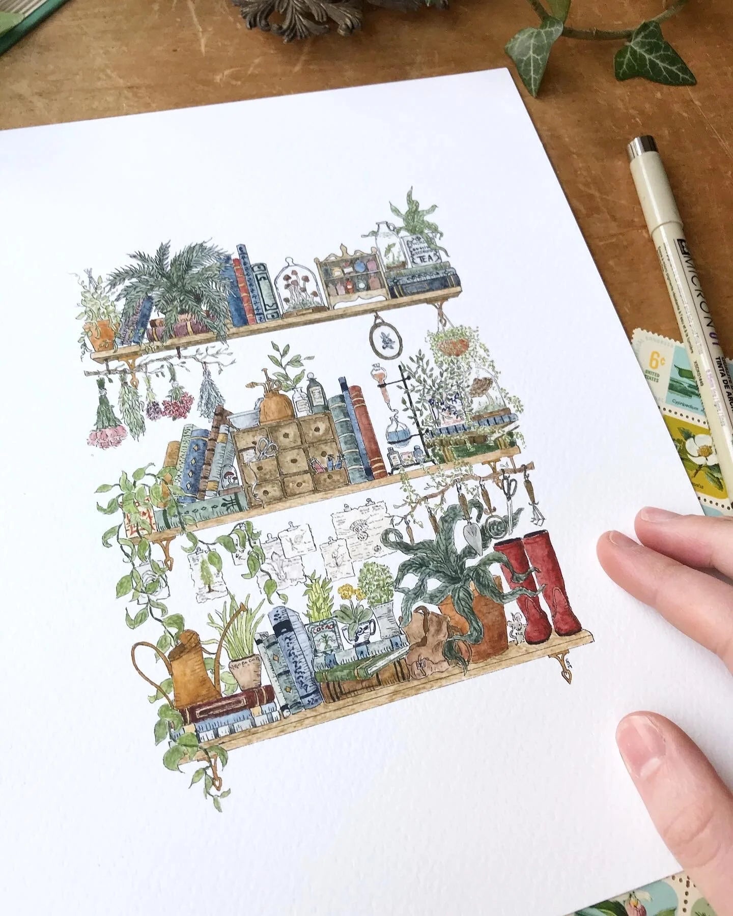The Botanist's Shelves Giclée Print